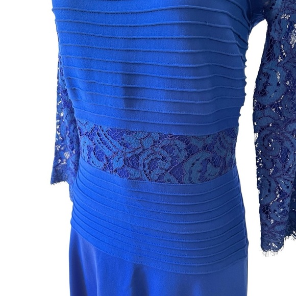 TADASHI SHOJI DRESS S BLOUSON FITTED LACE WEDDING MOTHER OF BRIDE GROOM  ELEGANT - Picture 5 of 12